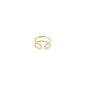 Anillo Tube S baño de oro 24 ct dorado pulido