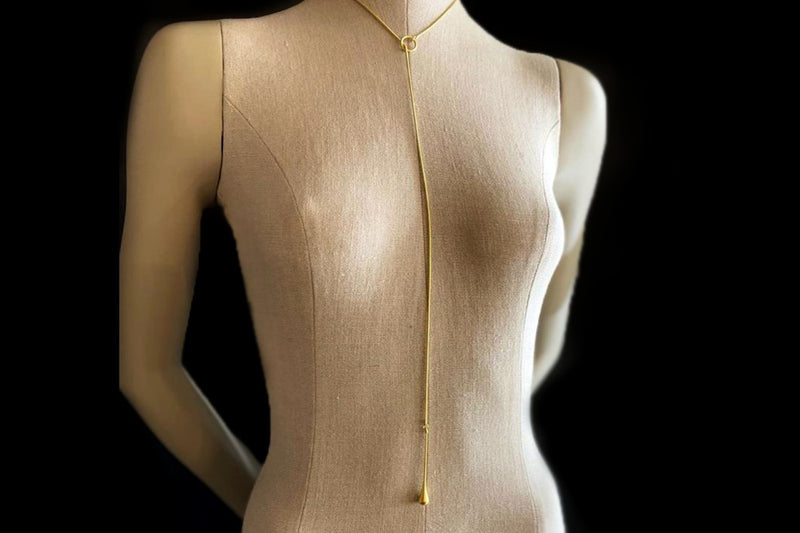 Collar Ajustable Balance baño de oro 24 ct