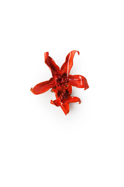 Broche Flores esmaltado a mano, detalle 2