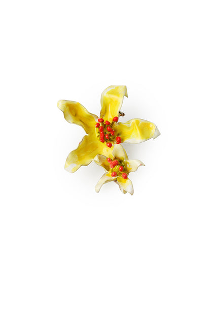 Broche Flores esmaltado a mano, detalle 3