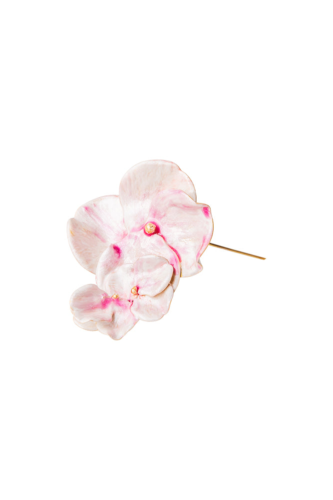 Broche pequeño flor Habana dorado o esmaltado a mano, detalle 2