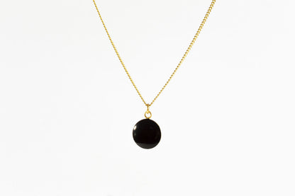 Colgante Redondo baño de oro 24 ct esmaltado a mano, detalle 2