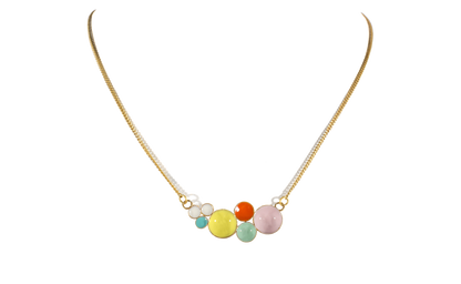 Collar S Face esmaltado a mano, detalle 2