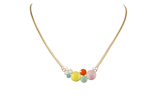 Collar S Face esmaltado a mano, detalle 2