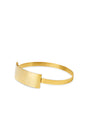 Gargantilla J plana baño de oro 24 ct