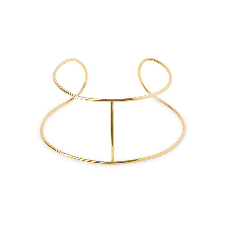 Gargantilla Tube baño de oro 24 ct