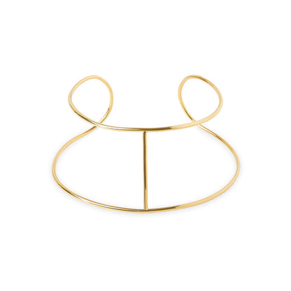 Gargantilla Tube baño de oro 24 ct