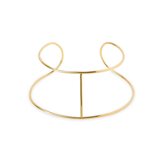 Gargantilla Tube baño de oro 24 ct