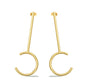 Long gold glitter Sumatra earrings