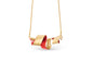 Pendant W 24ct gold plated matte hand enamel option Red, Green and Blue