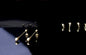 Pendientes Balance baño de oro 24 ct mate