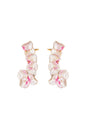 Pendientes flor Climbing Habana dorado o esmaltados a mano