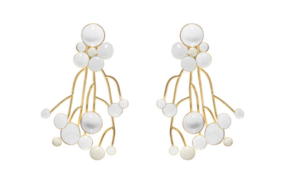 Pendientes L Face esmaltados a mano, detalle 5