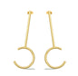 Pendientes Sumatra Largos dorado mate
