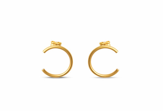 Sumatra Earrings Simple gold glitter