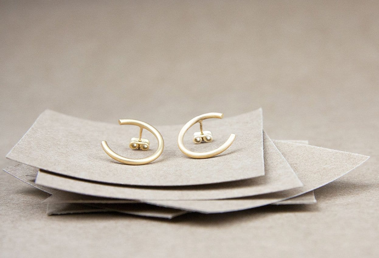Sumatra Earrings Simple gold glitter