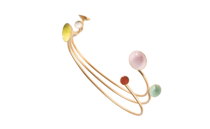 Pulsera Face esmaltada a mano, detalle 3