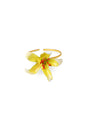 Pulsera grande Flores baño de oro 24 ct esmaltada a mano, detalle 3